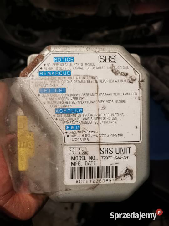 Sensor AIRBAG honda Accord SRS 77960SV4A91 Pozostałe Sosnowiec