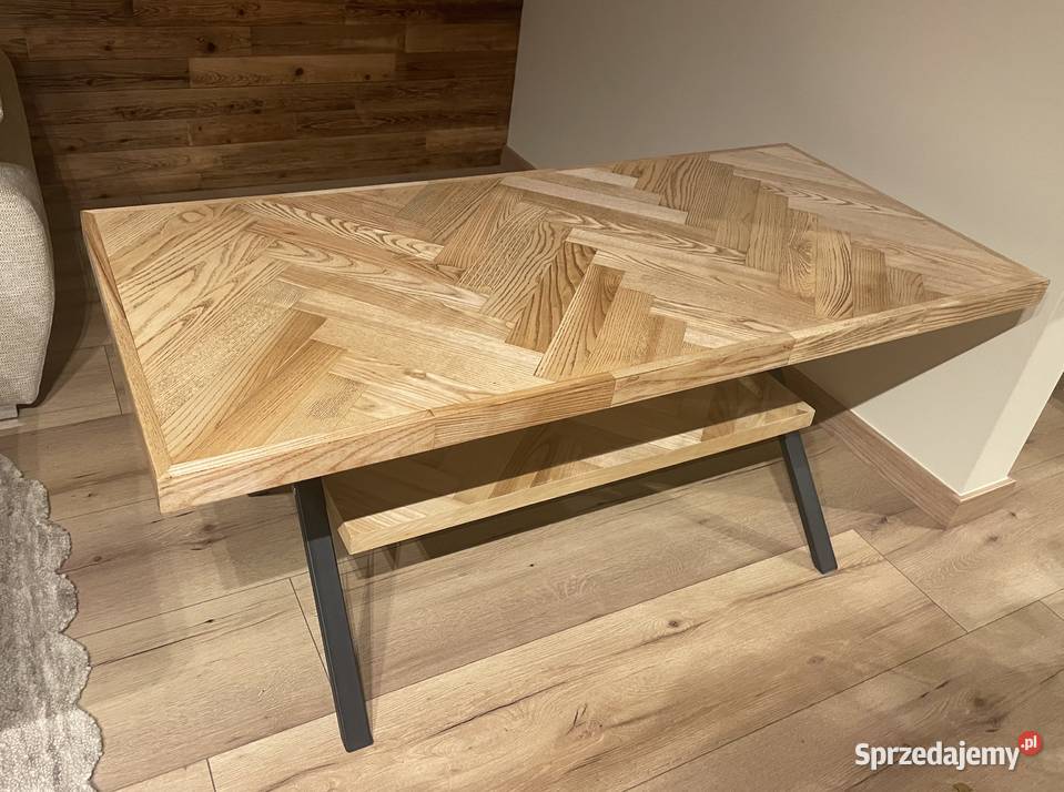 Ława jesionowa w jodełkę styl loft Meble