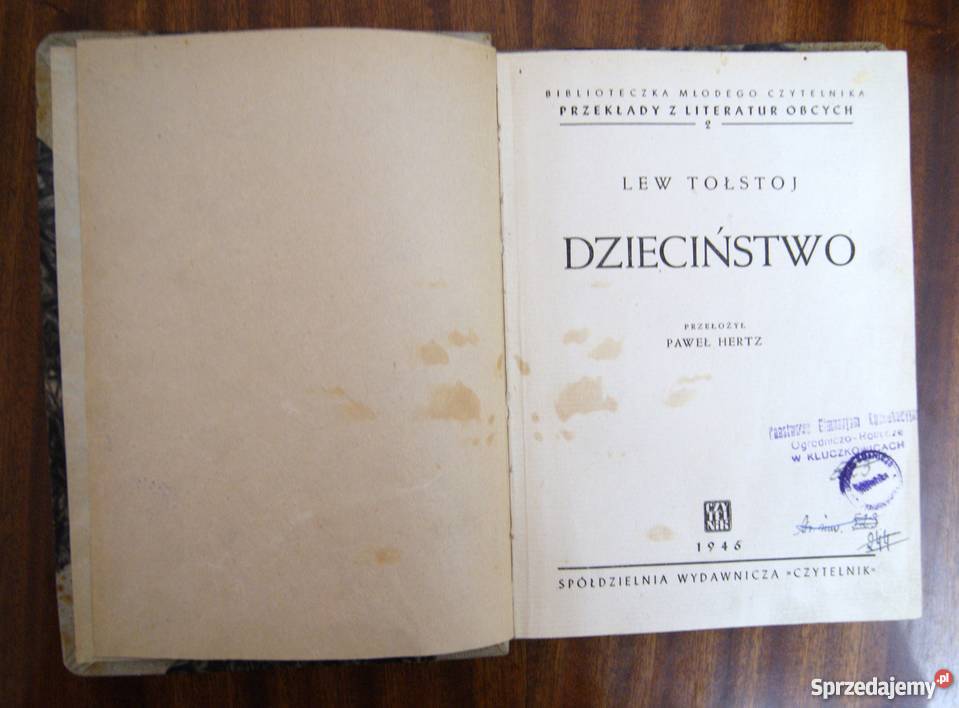 Lew Tołstoj Dzieciństwo 1946 biografie, wspomnienia