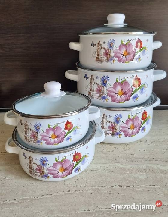 89 Garnki emaliowane London Zabrze