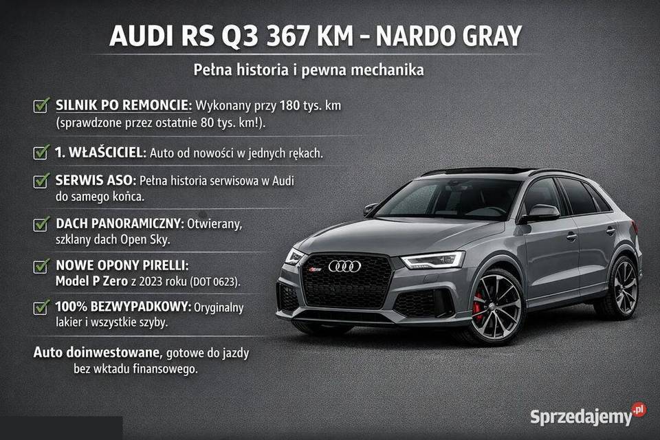 Audi RS Q3 25 benzyna 367 2015r Chociw