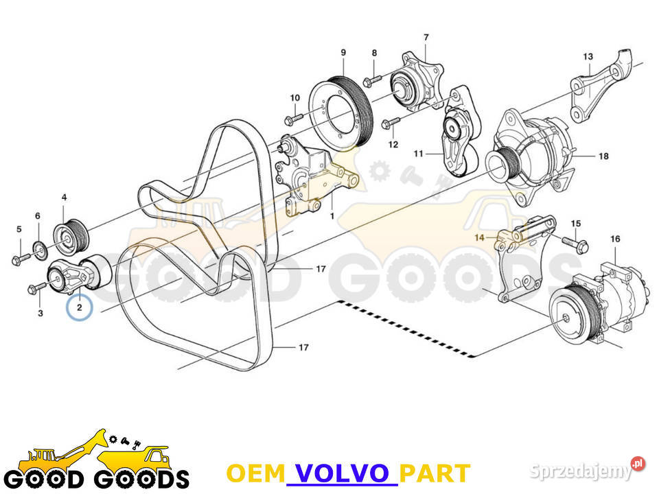 VOLVO NAPINACZ PASKA 20935521 21422765 20739751 Władysławów