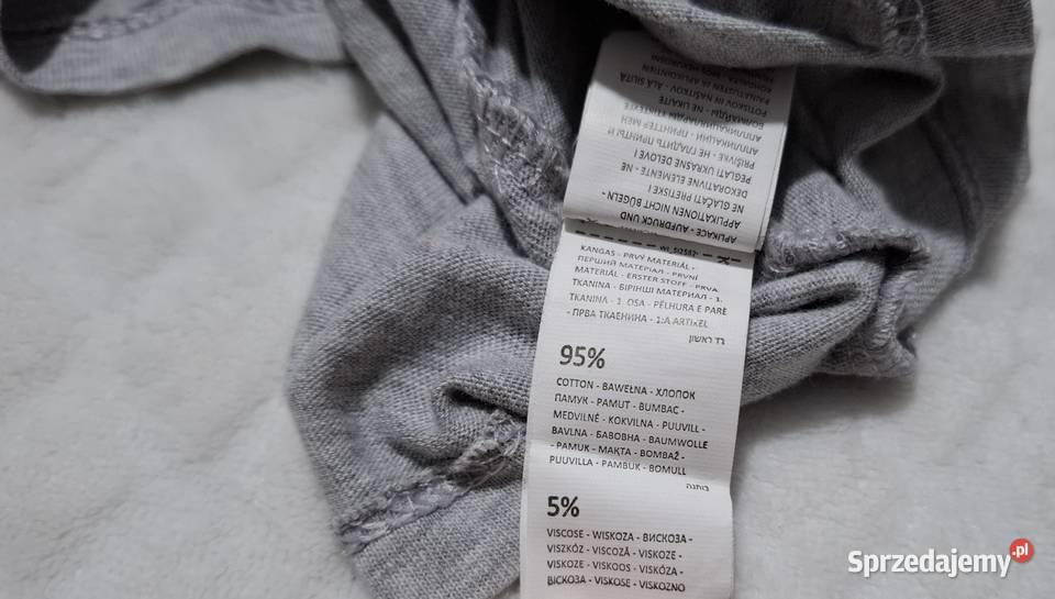 Koszulka długi rękaw chłopięca szary melanż Bluzki, koszulki i kaftaniki Czeladź