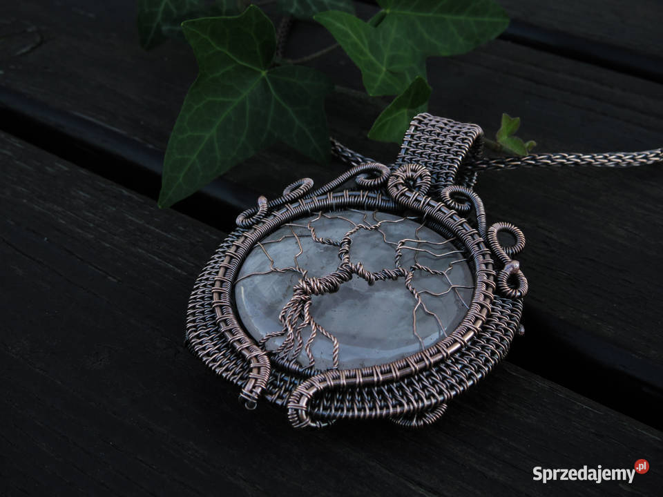 Dwustronny wisior drzewo życia kwarc różowy Wieliczka sprzedam