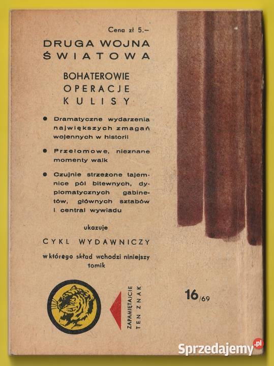 ŻÓŁTY TYGRYS TAJEMNICA GENERAŁA GROTA 1969 Łódź