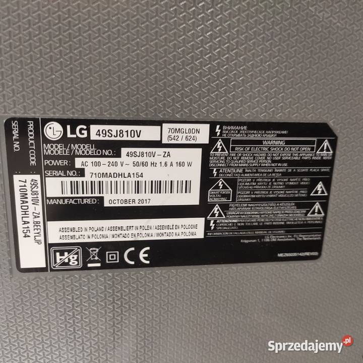 Płyta zasilania do telewizoa LG 49SJ810V Nowy Sącz