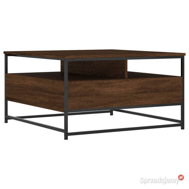 Stolik kawowy brązowy dąb 80x80x45 WM835293 Warszawa