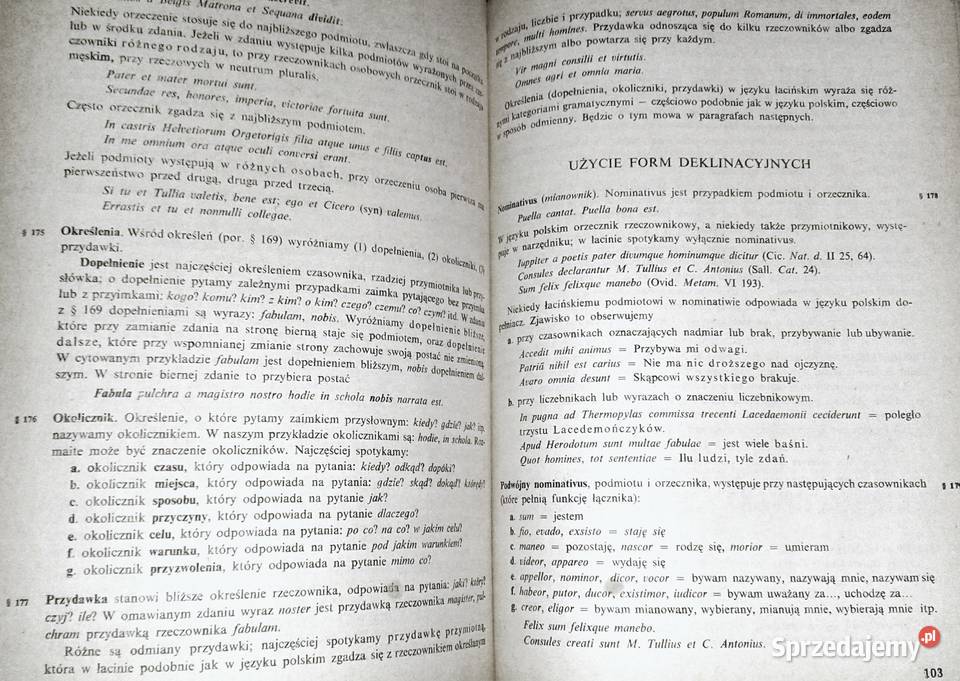 Gramatyka opisowa języka łacińskiego Jan Chełm sprzedam