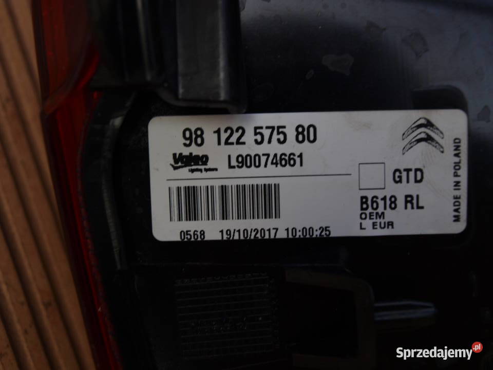 Citroen C3 lampa lewa tył 2016 2020r europa Kalisz sprzedam