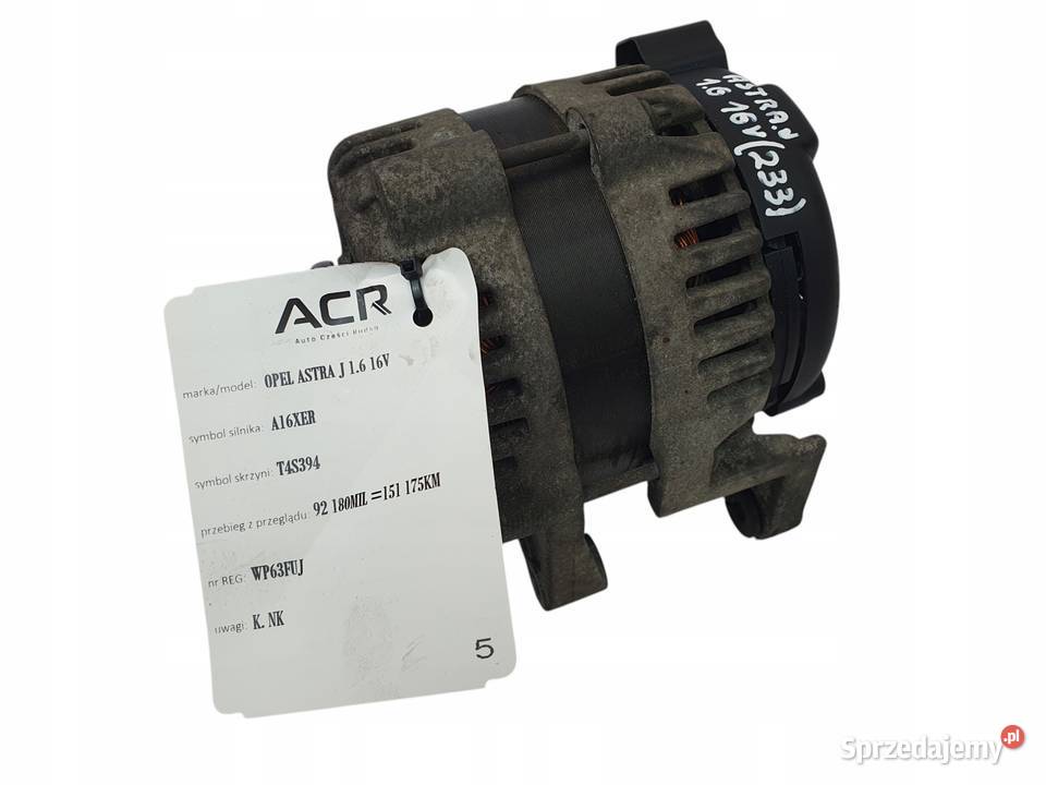 ALTERNATOR OPEL ZAFIRA C ASTRA J INSIGNIA 16 16V osobowe Chełm