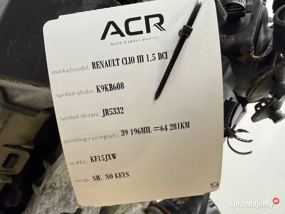 SILNIK K9K608 Renault Captur Clio IV Kangoo II Chełm sprzedam