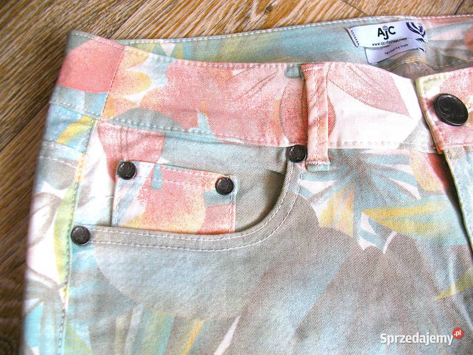 Spodnie damskie Jeans 38 M biodra 96 nowe Kwiatki Spodnie Siedlce