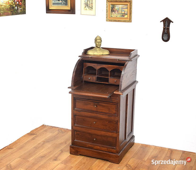 Mały kolonialny sekretarzyk biurko sekretera tek dolnośląskie Świdnica