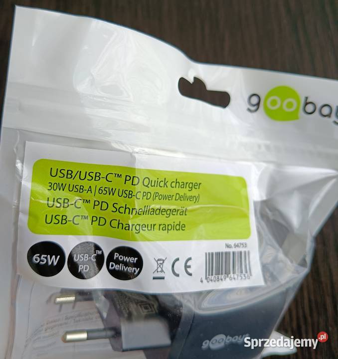 Szybka ładowarka sieciowa USBC 65W quick charger Łódź