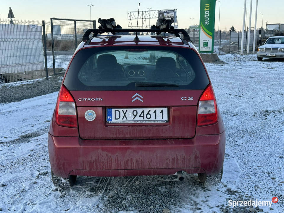 Citroen C2 11 60 2009r klima bagażnik na rowery dolnośląskie Wojkowice