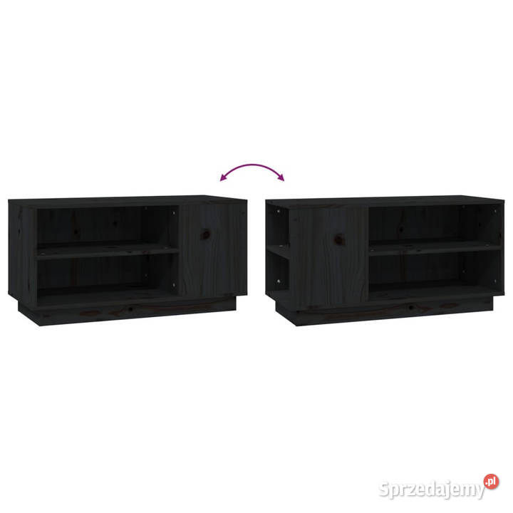 Szafka pod TV czarna 80x35x405 lite drewno RTV mazowieckie Warszawa