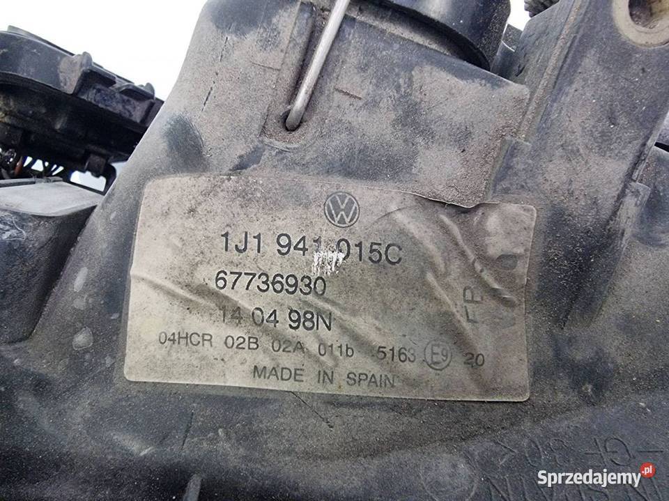 LAMPA LEWA PRZÓD VOLKSWAGEN GOLF IV 1J1941015C kujawsko-pomorskie Lipno