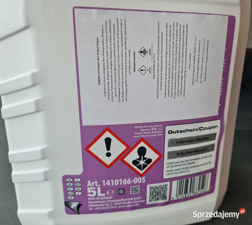 Płyn chłodniczy ETC Protect C12evo Premix 40 st Dąbrowa Tarnowska sprzedam