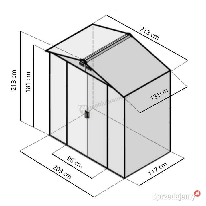 Domek narzędziowy ogrodowy blaszak blaszany na małopolskie Kraków