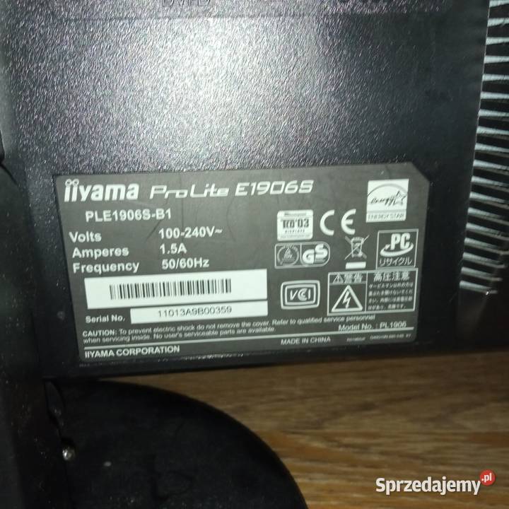 Monitor cyfrowy PC LCDIIYAMA ProLite E1906S 19