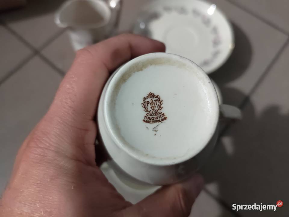 Porcelana Tułowice zestaw do kawy herbaty ecru Porcelana i szkło Babienica