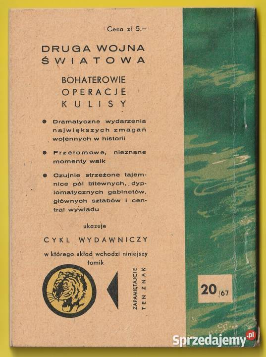 ŻÓŁTY TYGRYS MINY BURTĄ 1967 Łódź