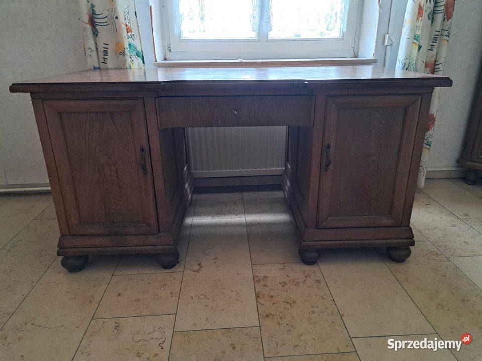 Piękne stare biurko dębowe antyk Sypniewo