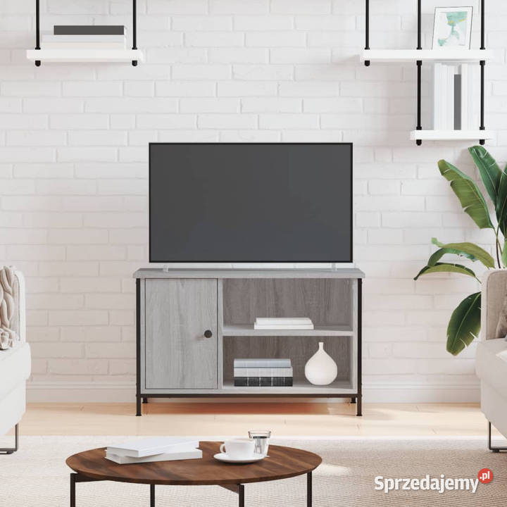 Szafka pod telewizor szary dąb sonoma 80x40x50