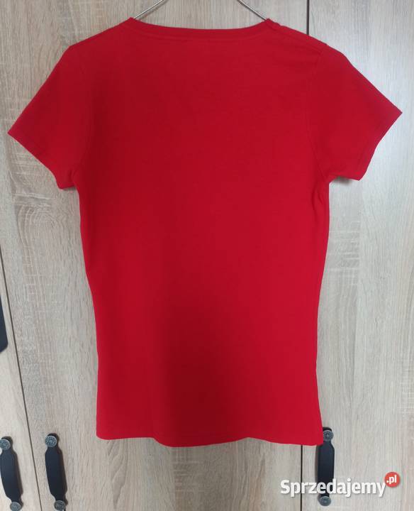 Czerwony t shirt z napisem Polska i orłem Radzyń Podlaski