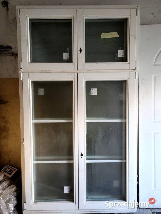 okno okna drewniane 122x216 dwuskrzydłowe 2 Budowa opolskie Turawa