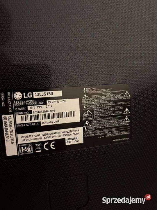 Nóżki telewizora LG 43LJ5150 Gliwice