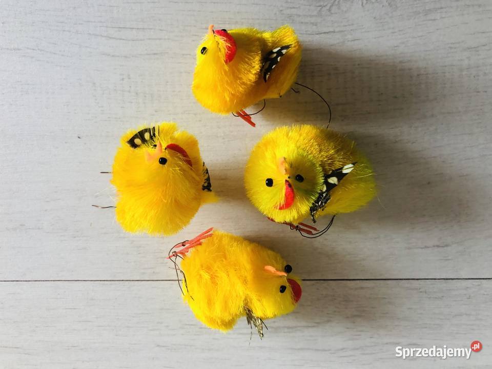 Wielkanoc ozdoby kurczaki kurki ozdoby zawieszki odcienie żółtego