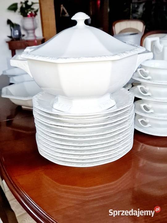 Rosenthal Biała Mariaserwis obiadowy 12osób 99 Nałęczów