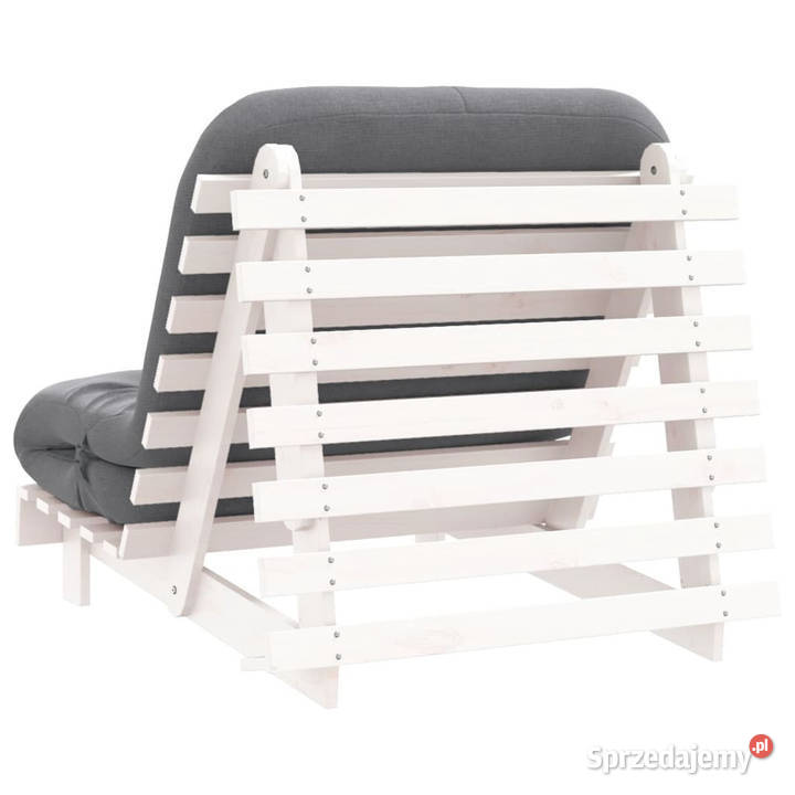 Sofa rozkładana futon z materacem biała Warszawa