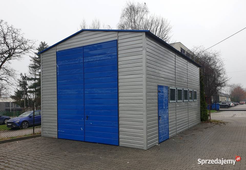 Blaszana hala 58m srebrnyniebieski Leszno