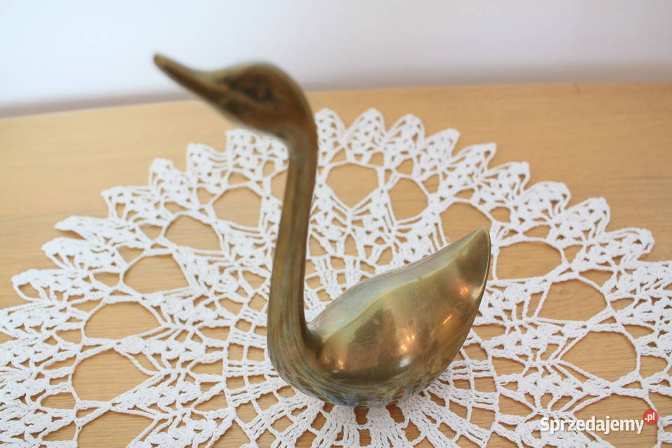 Mosiężna kaczka piękna figurka inny kolor Pszczyna