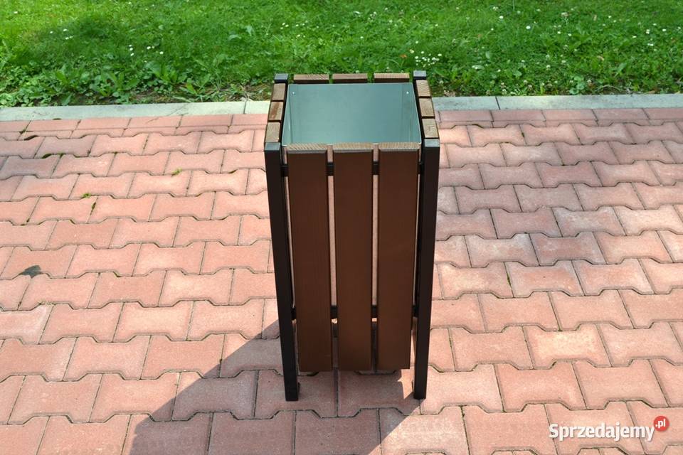 Kosz na śmieci uliczny miejski parkowy stalowy Lublin