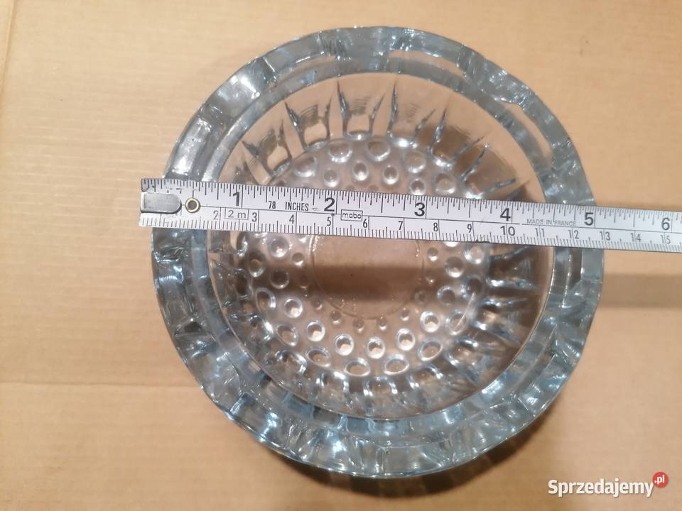 popielniczka szkło PRL przezroczysta Piotrków Trybunalski sprzedam