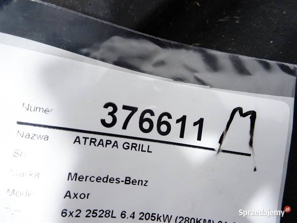ATRAPA GRILL MERCEDES AXOR 0105 Van minibus