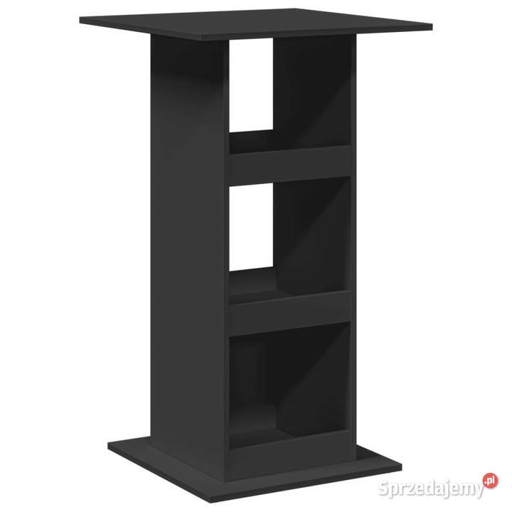 Stolik barowy z półkami czarny 60x60x102 Meble sprzedam