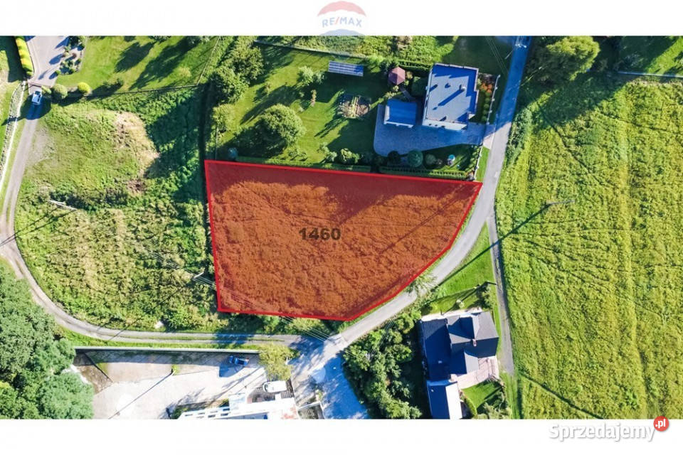 Działka budowlanorolna 1842 m Porąbka asfalt