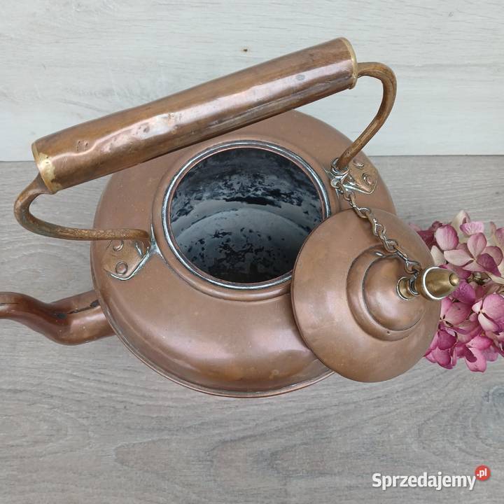 Duży miedziany czajnik o poj 4 litry mazowieckie Warszawa