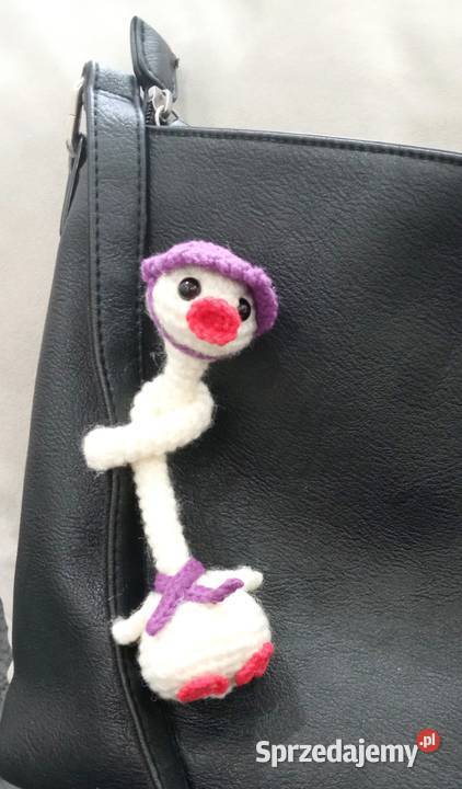 Śmieszna kaczka z długą szyją wykonana na Łask