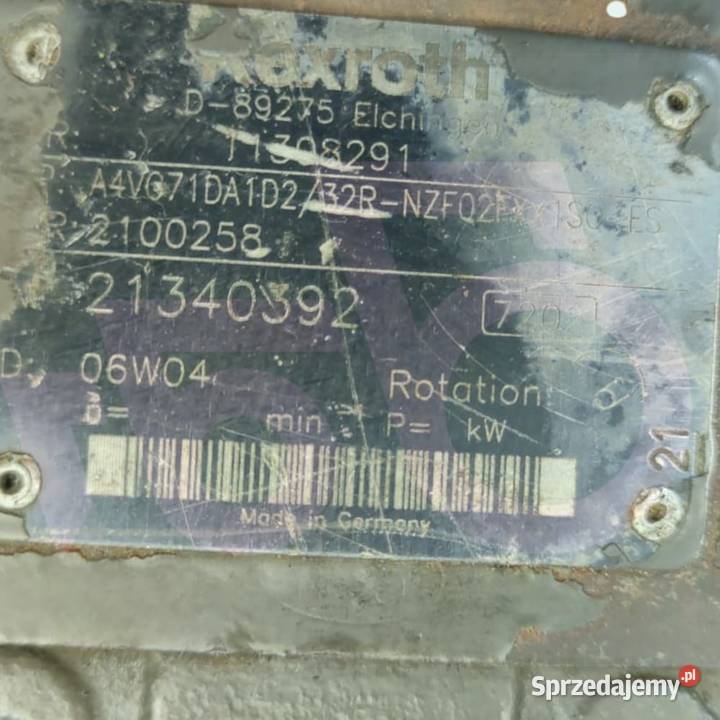 Silnik hydrauliczny A4VG71 Rexroth 11308291 Wilkowo