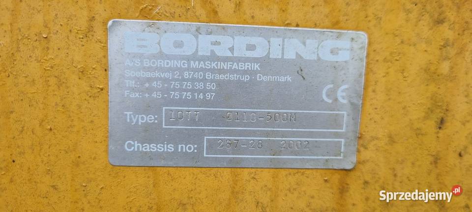 Deszczownia szpulowa Bording 10tt nie Ocmis Juchowo