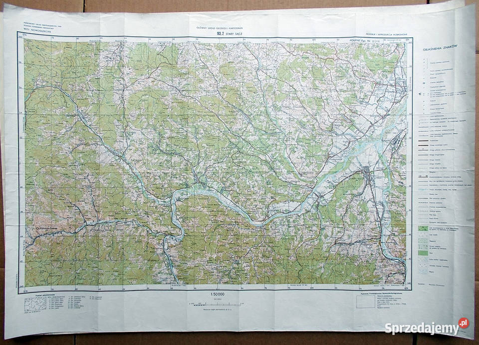 Mapy topograficzno administracyjne Rok wydania 1980 Limanowa