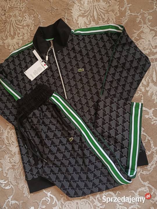 Komplet dresowy Lacoste Monogram czarny rozmiar Białystok