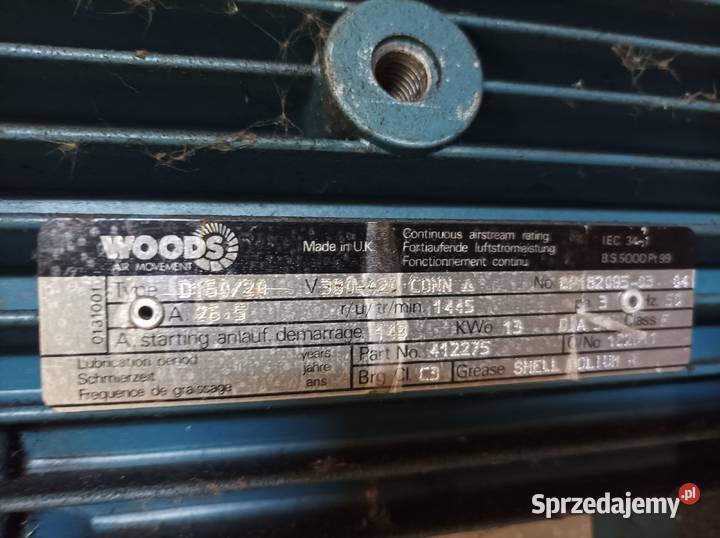 Silnik z wentylatorem Woods Air Movement Lubań