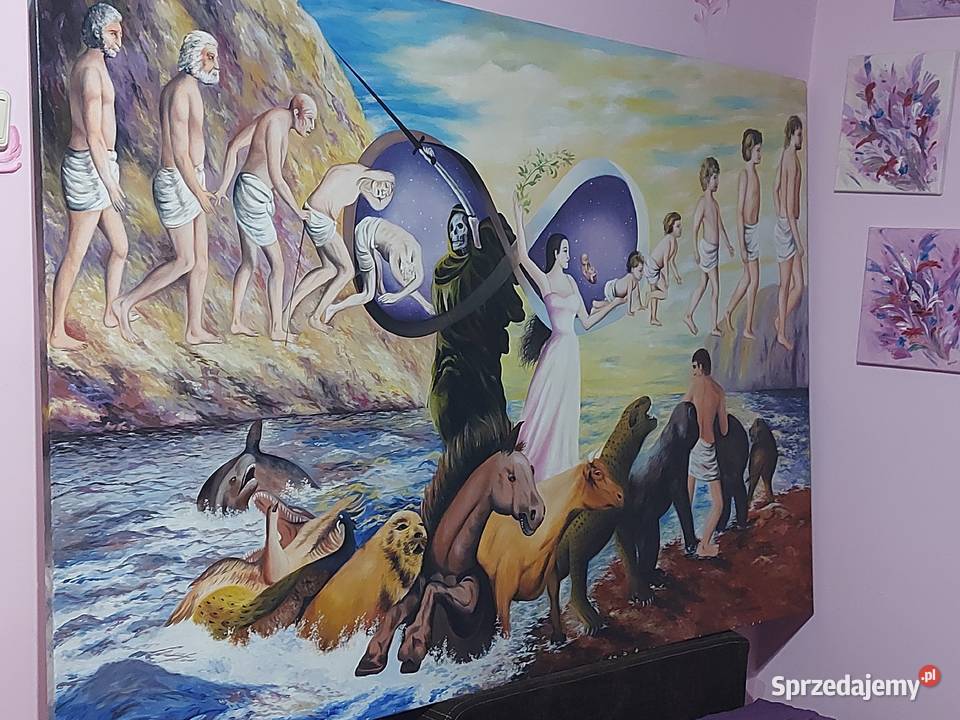 REINKARNACJA obraz olejny duży Katowice