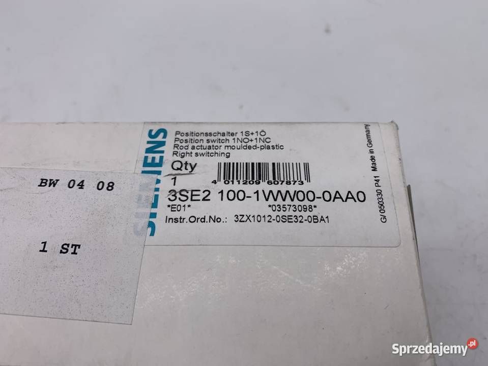 Siemens 3SE2 1001WW000AA0 Limit switch Pozostałe Warszawa